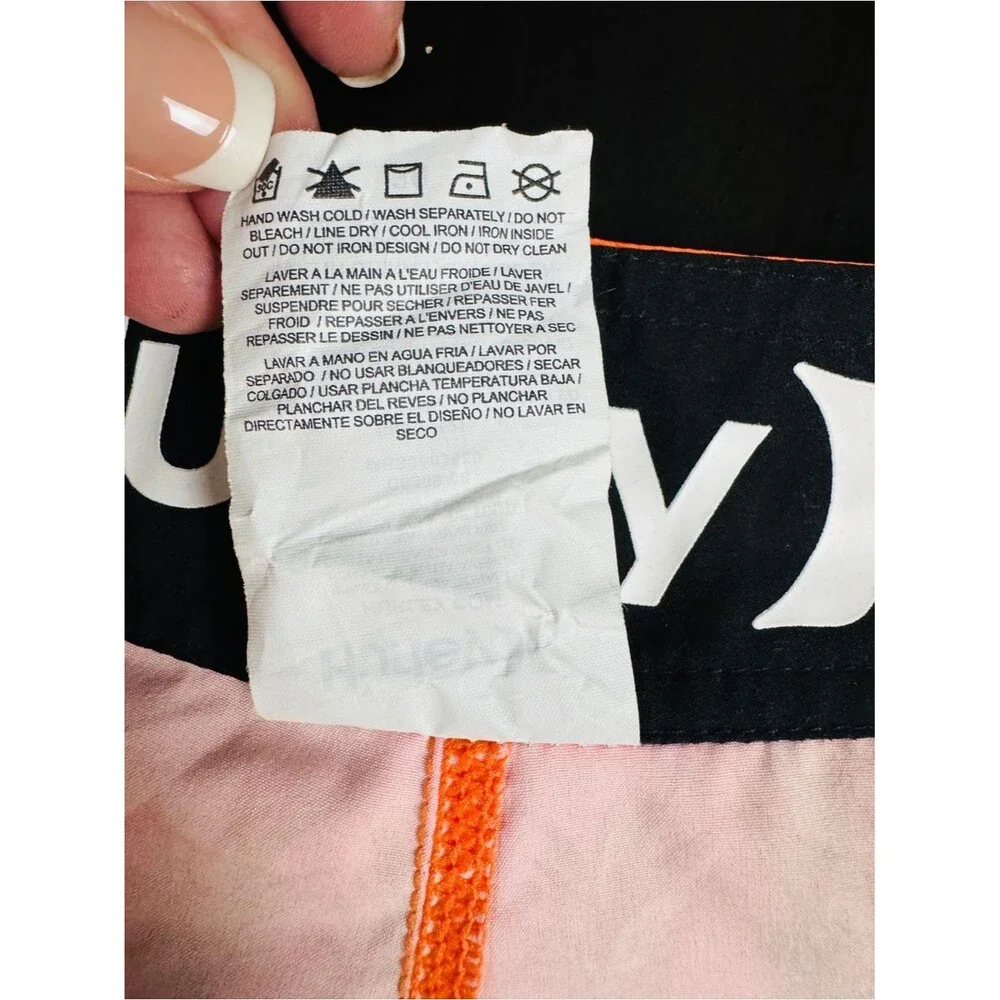 Hurley Phantom Pineapple Board Shorts Mens 30 Neon Orange Surf Swim Trunks Beach